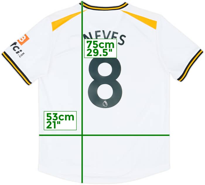 2021-22 Wolves Third Shirt Neves #8 - 8/10 - (L)
