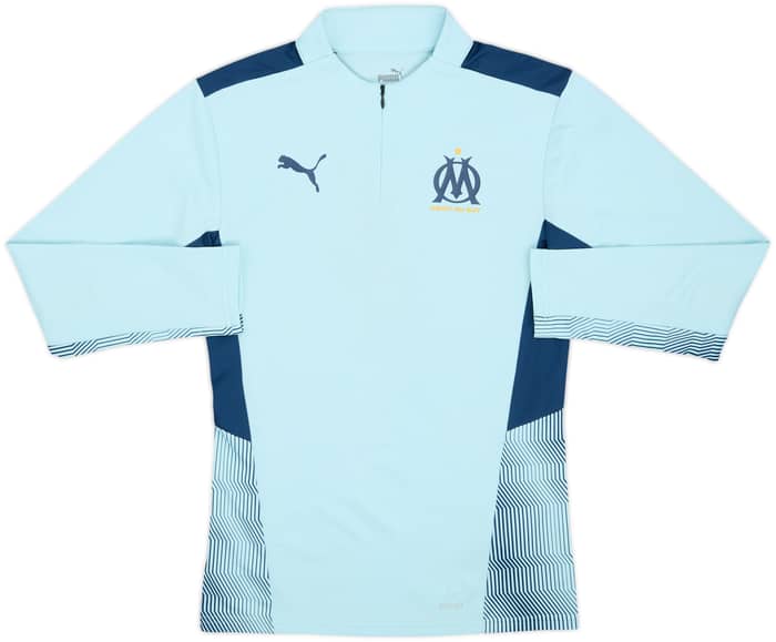 2021-22 Olympique Marseille Puma 1/4 Zip Drill Top - 7/10 - (XS)