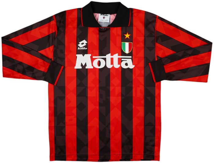 1993-94 AC Milan Home L/S Shirt - 7/10 - (M)