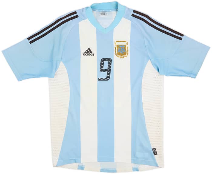 2002-04 Argentina Home Shirt Batistuta #9 - 5/10 - (S)
