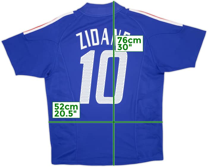 2002-04 France Home Shirt Zidane #10 - 8/10 - (L)