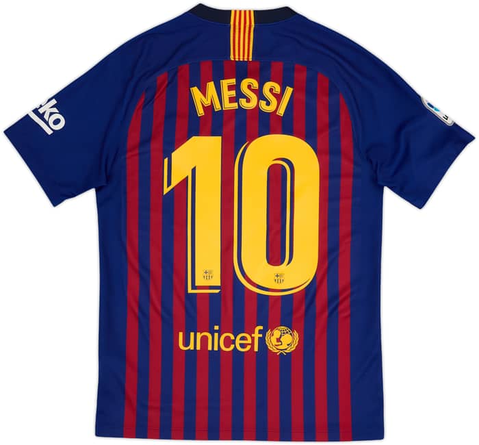 2018-19 Barcelona Home Shirt Messi #10 - 9/10 - (S)