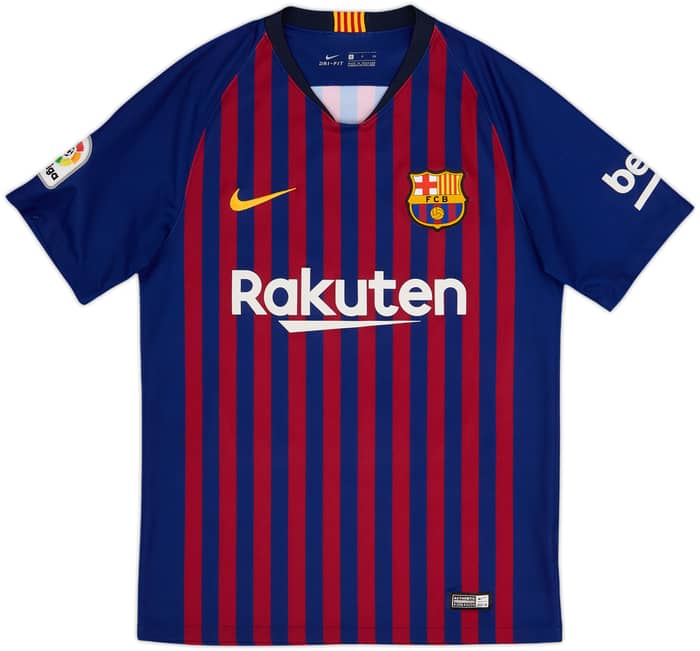 2018-19 Barcelona Home Shirt Messi #10 - 9/10 - (S)