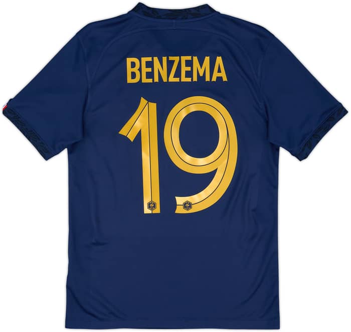 2022-23 France Home Shirt Benzema #19 - 8/10 - (S)