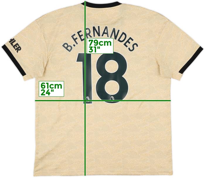 2019-20 Manchester United Away Shirt B.Fernandes #18 - 7/10 - (XL)