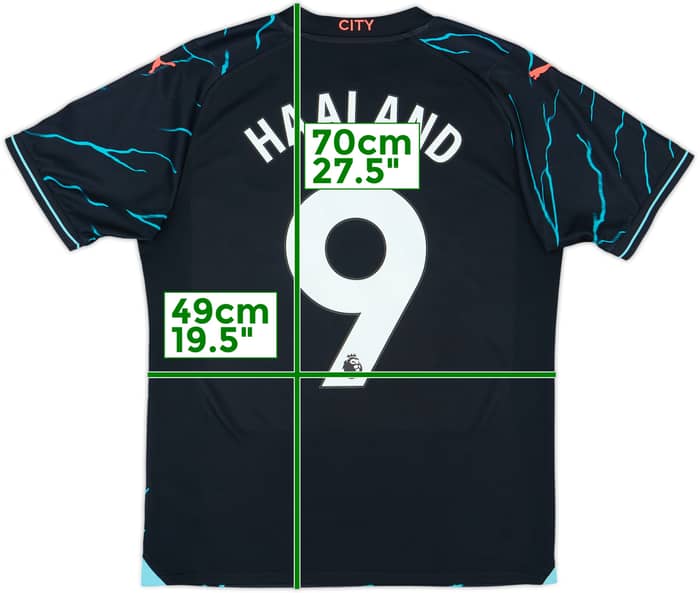 2023-24 Manchester City Third Shirt Haaland #9 - 10/10 - (M)