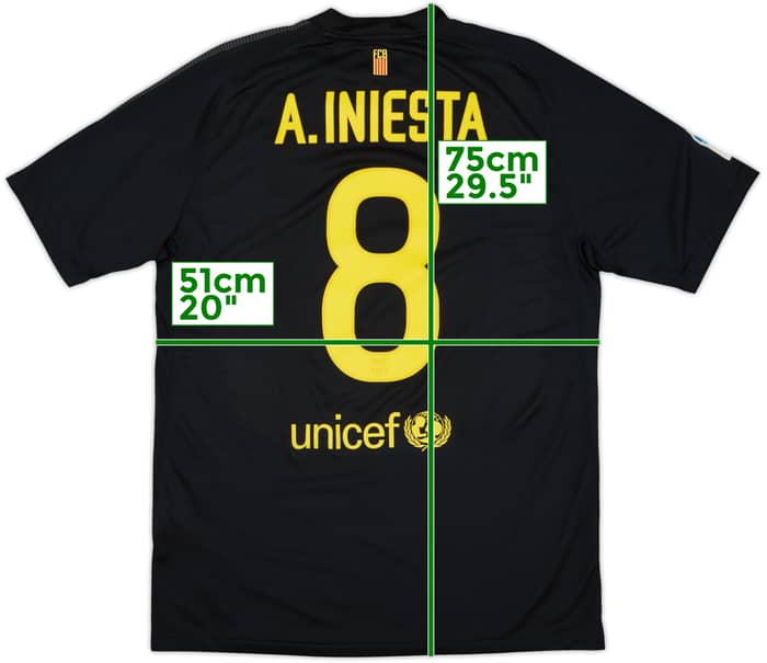 2011-12 Barcelona Away Shirt A.Iniesta #8 - 9/10 - (L)