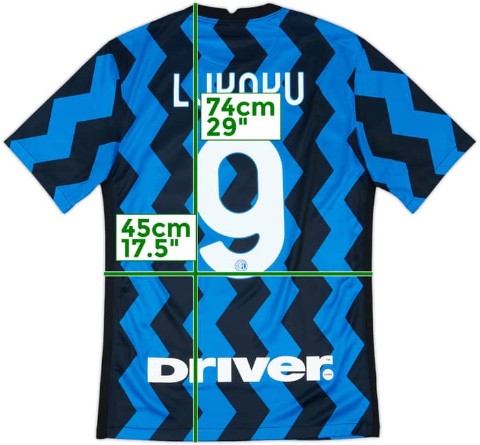 2020-21 Inter Milan Home Shirt Lukaku #9 - 10/10 - (S)