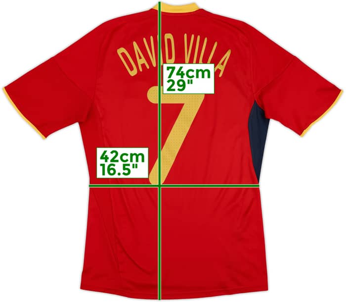 2009 Spain Home Shirt David Villa #7 - 8/10 - (S)
