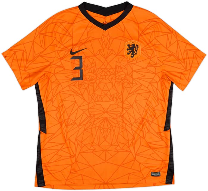 2020-21 Netherlands Home Shirt De Light #3 - 8/10 - (XL)