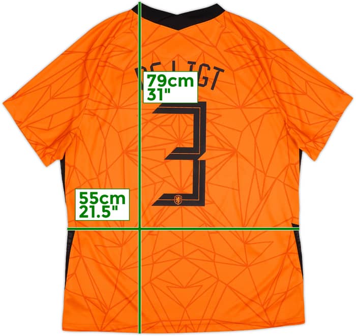 2020-21 Netherlands Home Shirt De Light #3 - 8/10 - (XL)