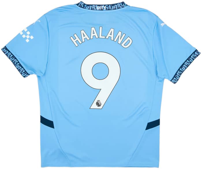 2024-25 Manchester City Home Shirt Haaland #9 - 8/10 - (L)