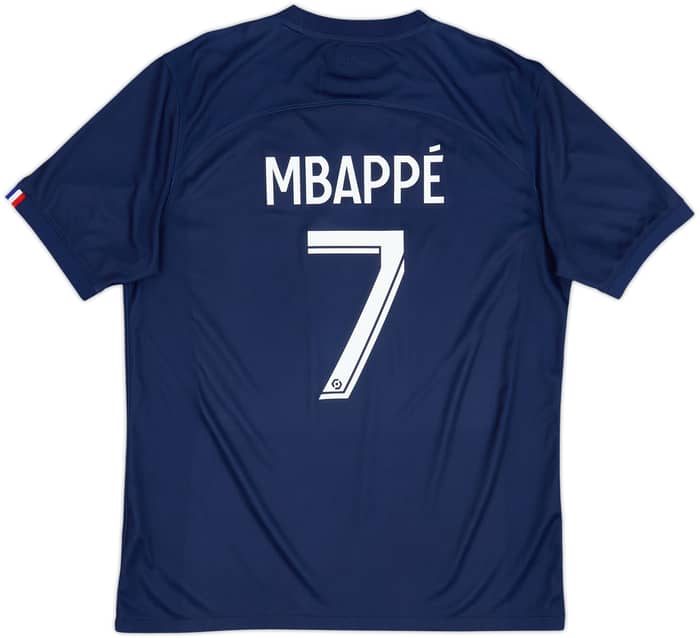 2022-23 Paris Saint-Germain Home Shirt Mbappe #7 - 6/10 - (L)
