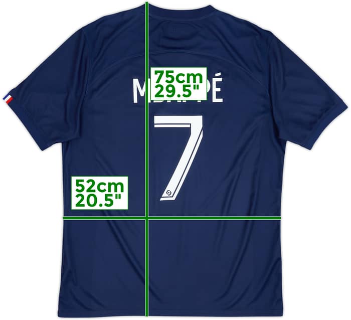 2022-23 Paris Saint-Germain Home Shirt Mbappe #7 - 6/10 - (L)
