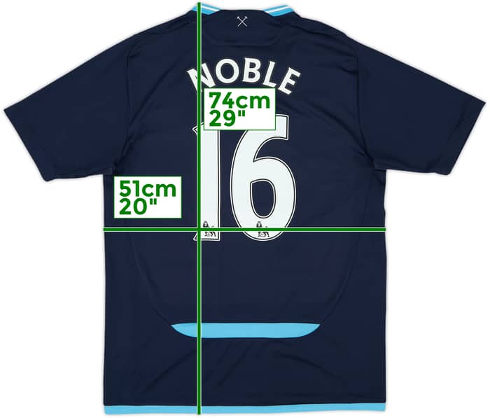2009-10 West Ham Away Shirt Noble #16 - 8/10 - (M)