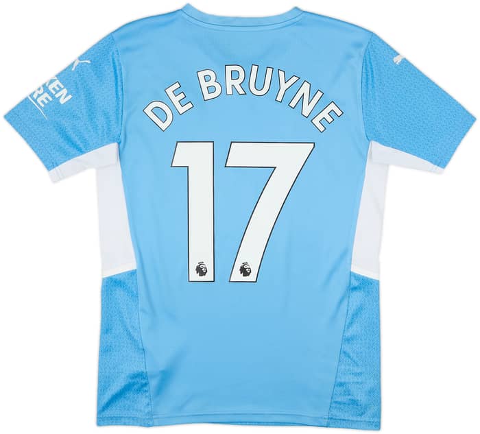 2021-22 Manchester City Home Shirt De Bruyne #17 - 9/10 - (S)