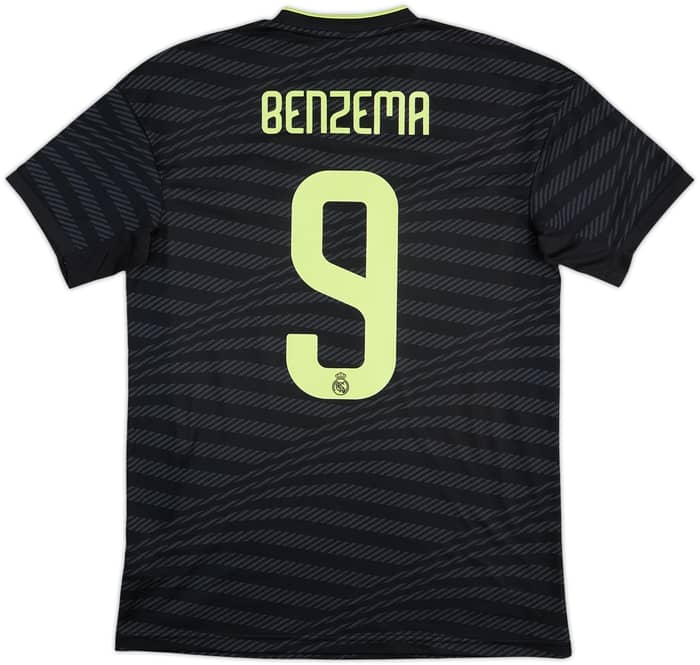 2022-23 Real Madrid Third Shirt Benzema #9 - 6/10 - (M)