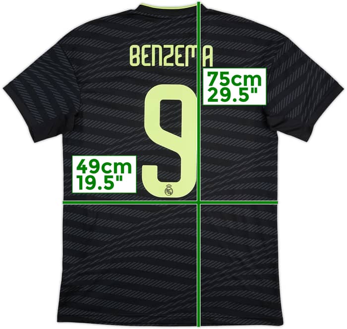 2022-23 Real Madrid Third Shirt Benzema #9 - 6/10 - (M)