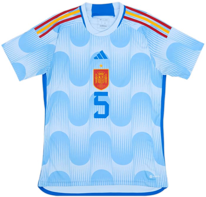 Camiseta de visitante de España 2022-23 Sergio #5 - 6/10 - (M)