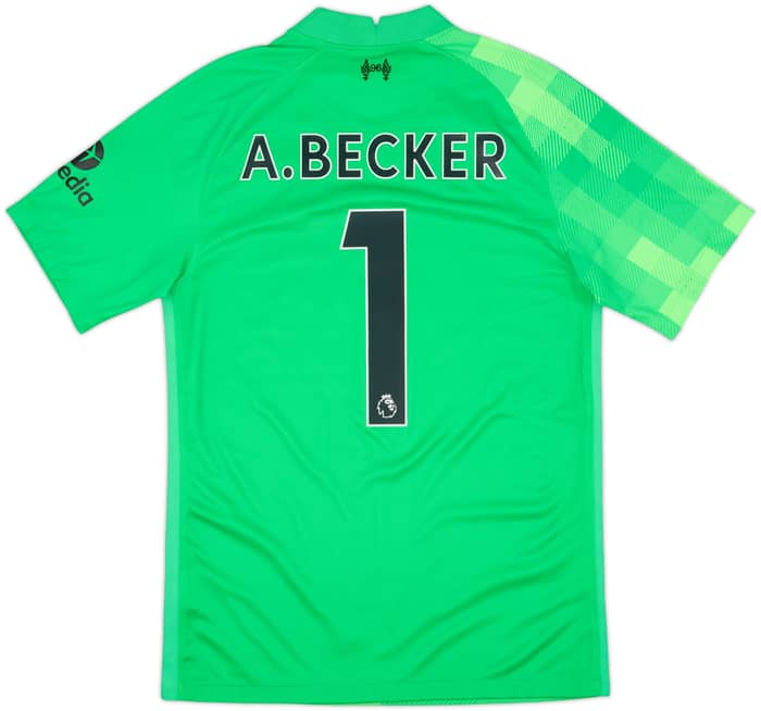 2021-22 Liverpool GK S/S Shirt A.Becker #1 - 8/10 - (S)