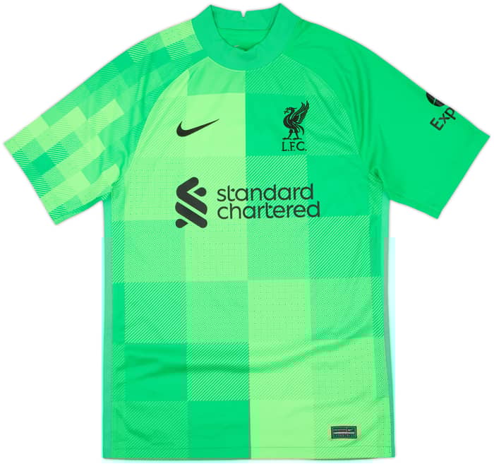 2021-22 Liverpool GK S/S Shirt A.Becker #1 - 8/10 - (S)