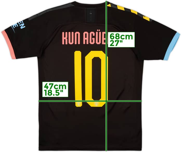 2019-20 Manchester City Away Shirt Kun Aguero #10 - 8/10 - (S)