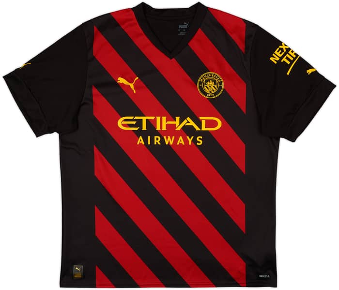 2022-23 Manchester City Away Shirt Haaland #9 - 9/10 - (XL)