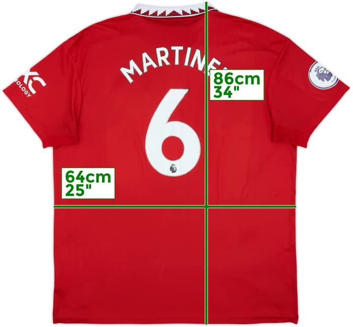 2022-23 Manchester United Home Shirt Martinez #6 - 5/10 - (XXL)