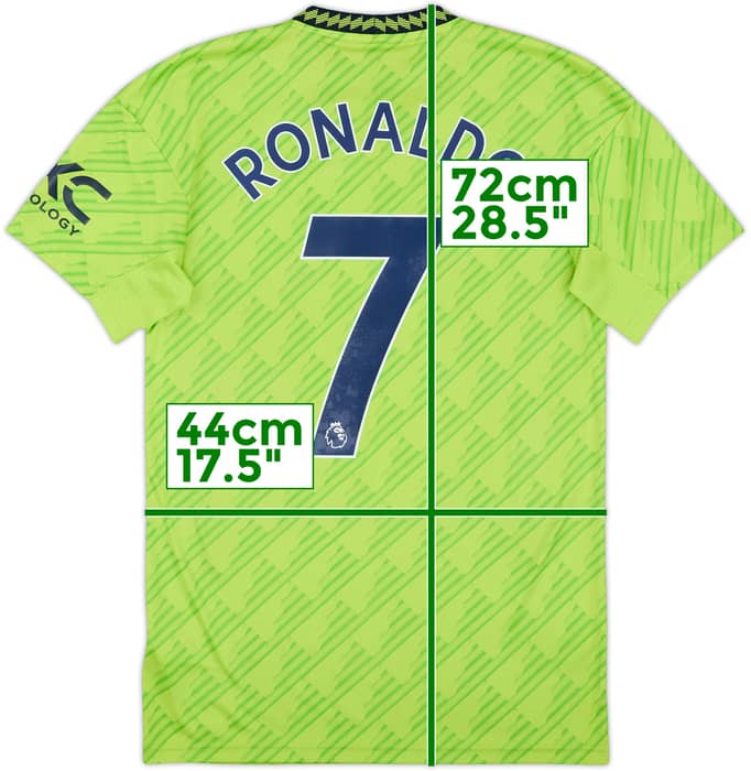 Camiseta de la tercera equipación del Manchester United 2022-23 Ronaldo #7 - 7/10 - (XS)