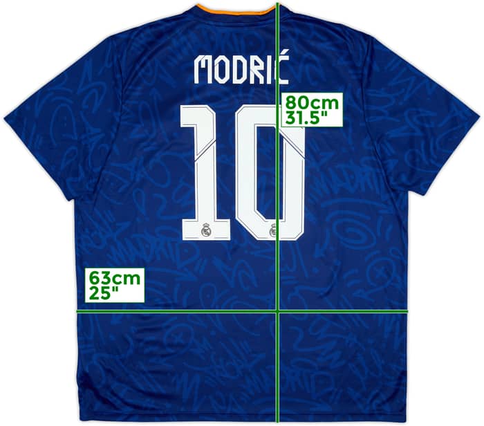 2021-22 Real Madrid Away Shirt Modric #10 - 8/10 - (XXL)