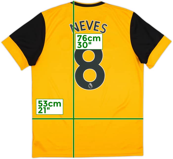 2020-21 Wolves Home Shirt Neves #8 - 8/10 - (L)
