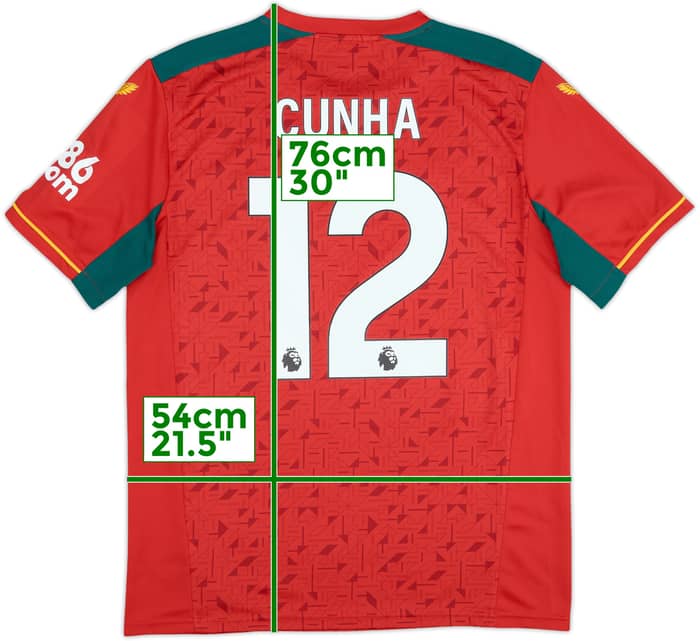 2023-24 Wolves Away Shirt Cunha #12 - 10/10 - (L)