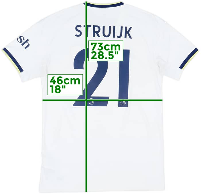 2022-23 Leeds United Home Shirt Struijk #21 - 7/10 - (S)
