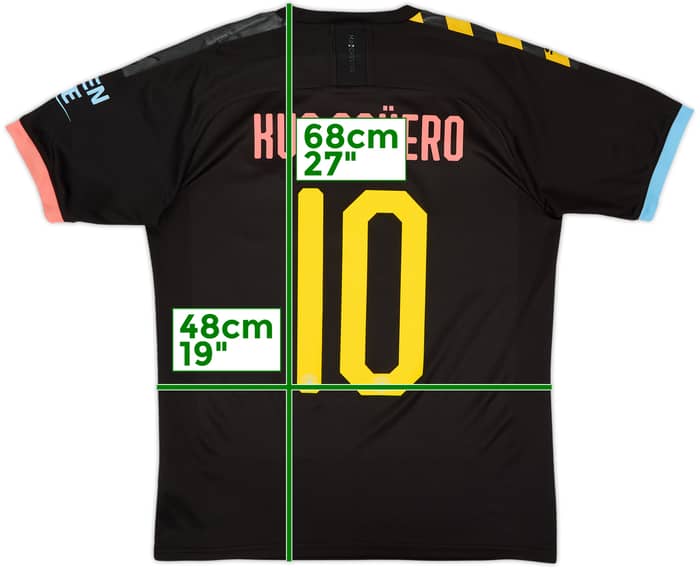 2019-20 Manchester City Away Shirt Kun Aguero #10 - 8/10 - (M)