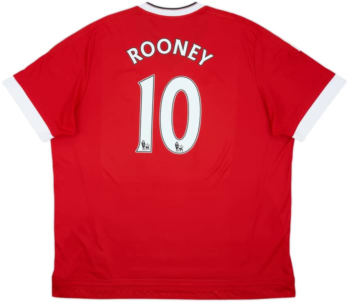 2015-16 Manchester United Home Shirt Rooney #10 - 8/10 - (3XL)