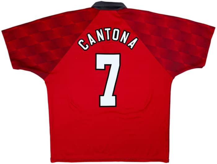 1996-98 Manchester United Home Shirt Cantona #7 - 8/10 - (XL)