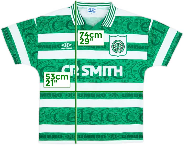 1995-97 Celtic Home Shirt - 9/10 - (M)