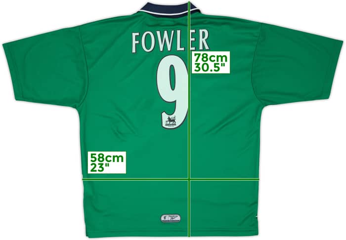 1999-00 Liverpool Away Shirt Fowler #9 - 7/10 - (L)