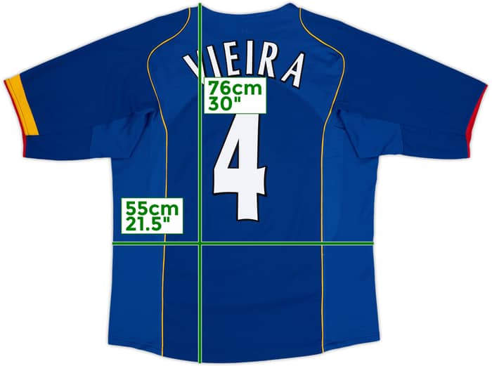 2004-06 Arsenal Away Shirt Vieira #4 - 8/10 - (L)