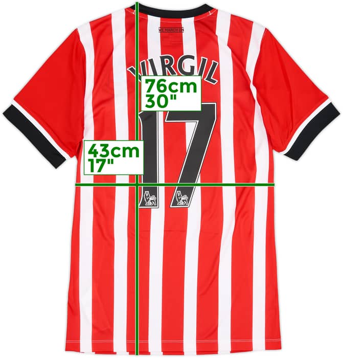 2016-17 Southampton Home Shirt Virgil #17 - 8/10 - (S)