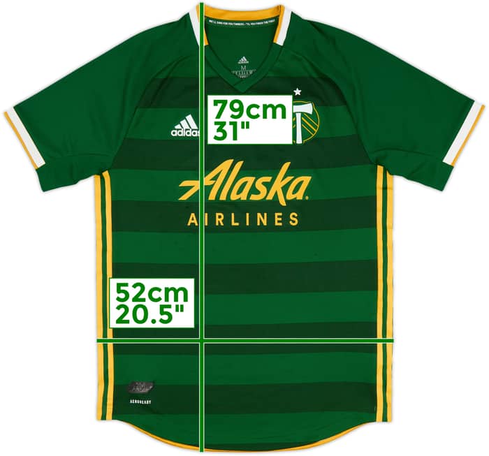 2019-20 Portland Timbers Authentic Home Shirt - 8/10 - (M)