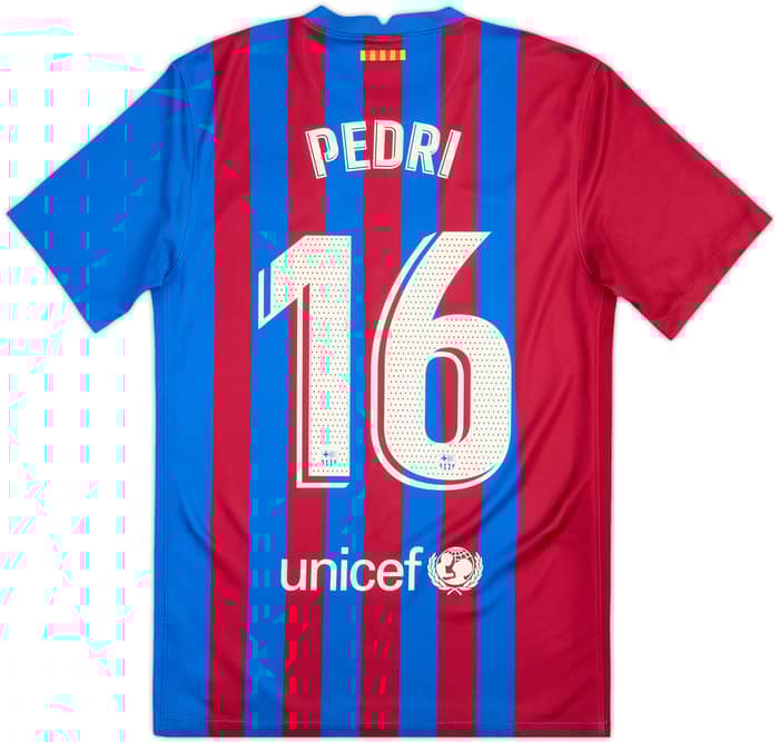 2021-22 Barcelona Home Shirt Pedri #16 - 9/10 - (S)