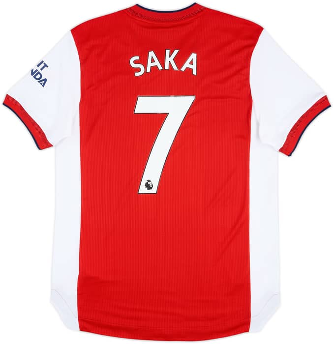 2021-22 Arsenal Authentic Home Shirt Saka #7 - 9/10 - (M)