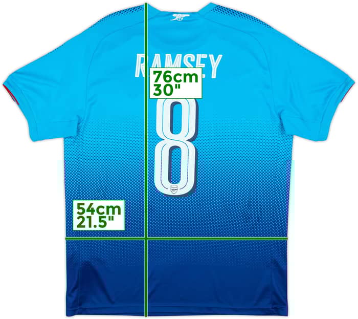 2017-18 Arsenal Away Shirt Ramsey #8 - 9/10 - (L)