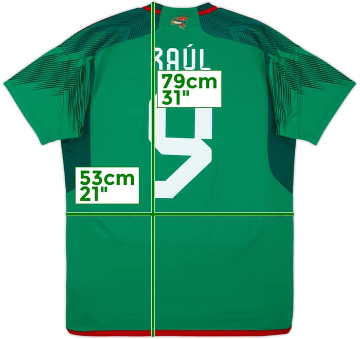 2022 Mexico Home Shirt Raul #9 - 6/10 - (L)