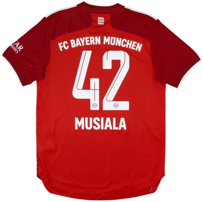 2021-22 Bayern Munich Authentic Home Shirt Musiala #42 - 8/10 - (M)