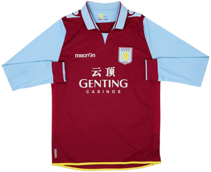 2012-13 Aston Villa Home L/S Shirt Petrov #19 - 7/10 - (L)