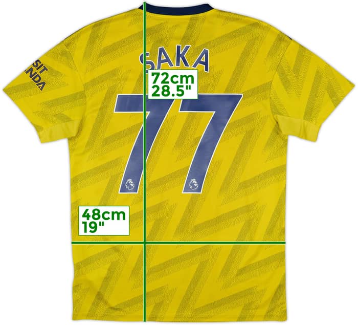 Camiseta de visitante del Arsenal 2019-20 Saka #77 - 5/10 - (M)