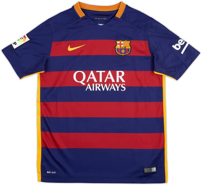 2015-16 Barcelona Home Shirt - 10/10 - (L.Boys)