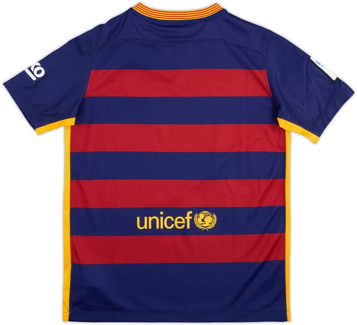 2015-16 Barcelona Home Shirt - 10/10 - (L.Boys)
